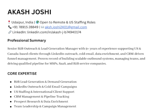 linkedin and email outreach